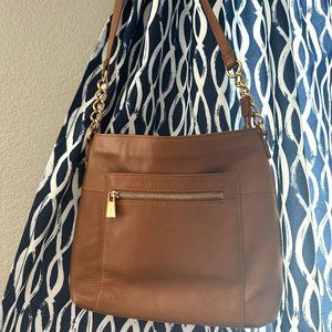 Audrey Brooke Genuine Leather Brown Cross body bag